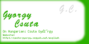 gyorgy csuta business card